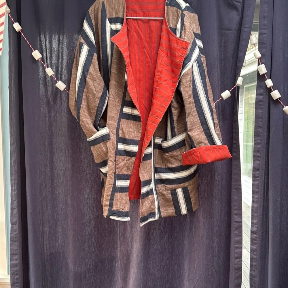 Ace and Jig Reversible Coat with Belt in Captain - Picture 2 of 7